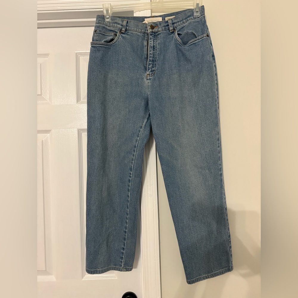 Vintage High Rise Straight Leg Crop Jeans - Size 12